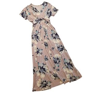 Reborn J V-Neck Lavender and Navy XL Maxi